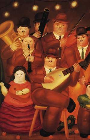 Los Musicos (Musicians) - 1974, Fernando Botero - Bogota - Colombia