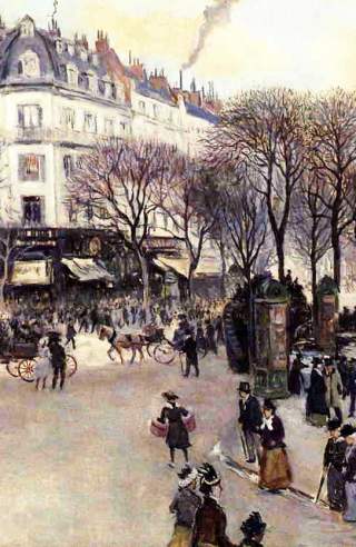 Boulevard des Italiens - 1900, Jean Fracois Raffaelli, Louvre, Paris, France