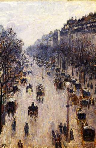 The Boulevard Montmartre - 1897, Camille Pissarro, Metropolitan, New York